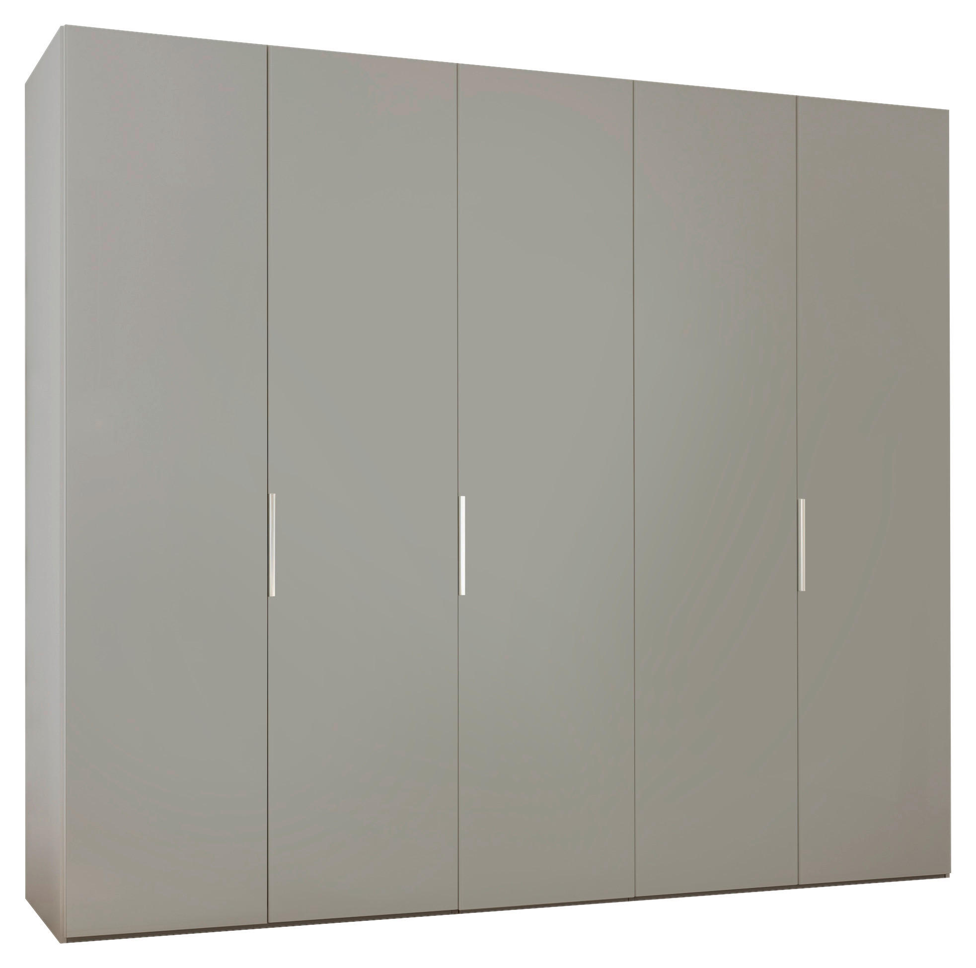 DREHTÜRENSCHRANK 200/216/58 cm 5-türig  - Alufarben/Grau, MODERN, Holzwerkstoff/Metall (200/216/58cm) - MID.YOU
