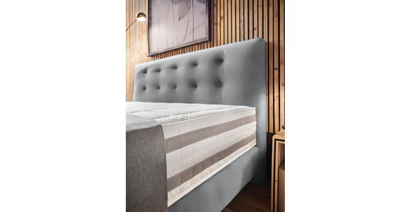 BOXSPRINGBETT 160/200 cm  in Grau  - Grau, KONVENTIONELL, Holz/Textil (160/200cm) - Dieter Knoll