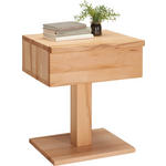 NACHTKÄSTCHEN in massiv Kernbuche Buchefarben  - Buchefarben, Natur, Holz (51/60/38,5cm) - Linea Natura