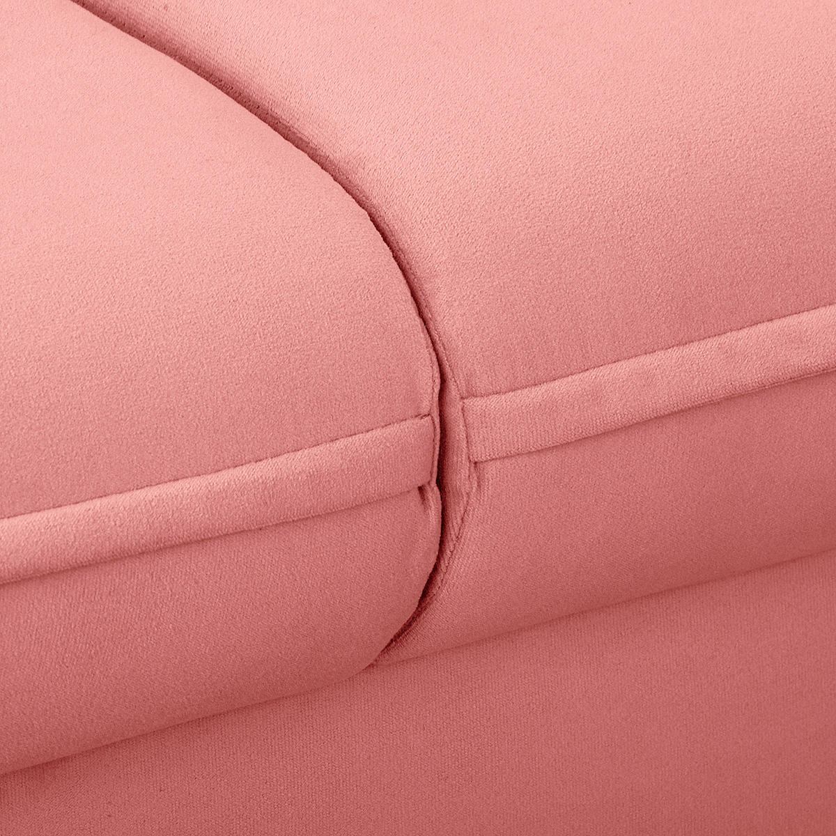 2-SITZER-SOFA JULI in Samt Rosa  - Schwarz/Rosa, Design, Holz/Textil (138/86/100cm) - P & B