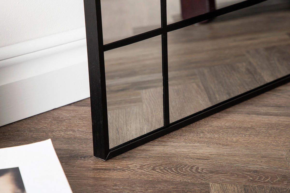 WANDSPIEGEL 90/180/3 cm    in rechteckig  - Schwarz, MODERN, Glas/Metall (90/180/3cm) - P & B