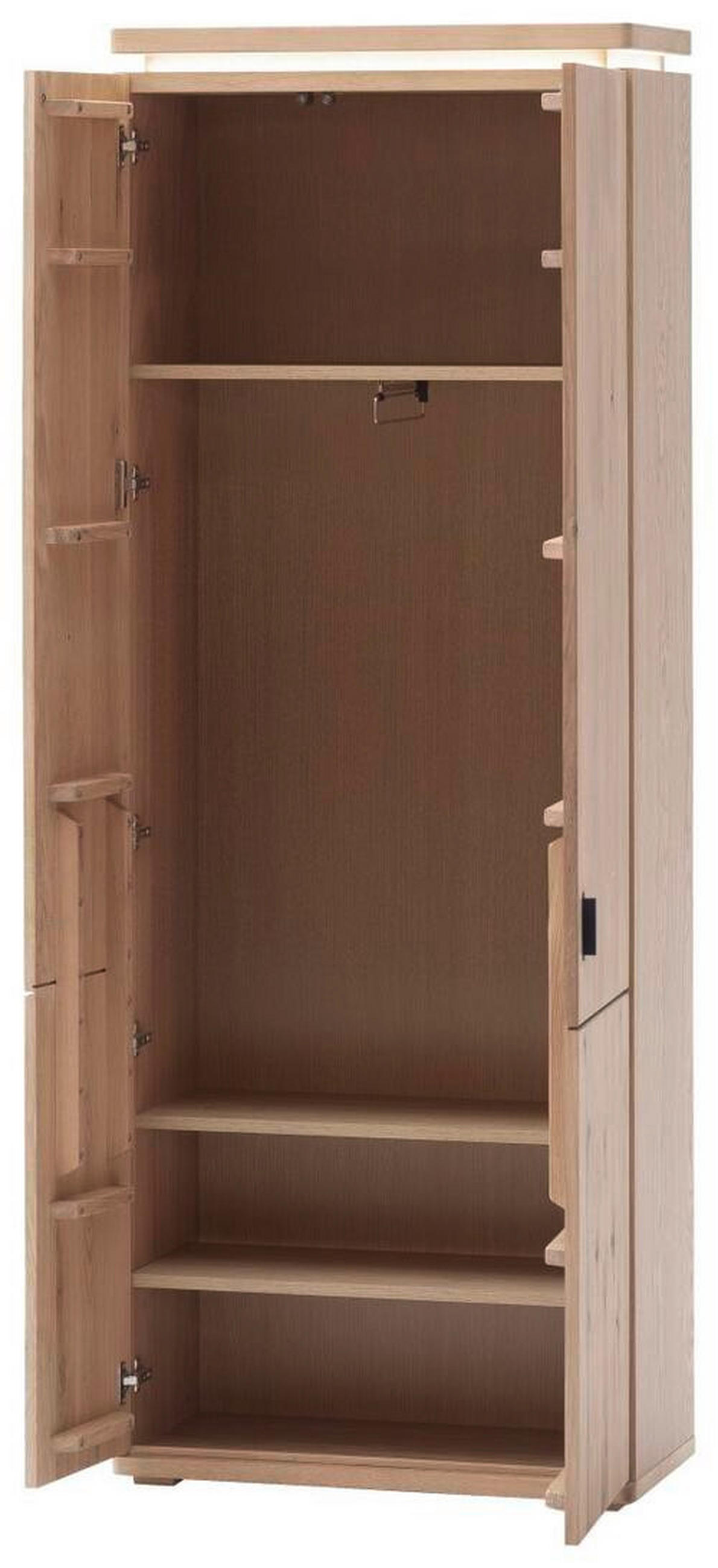 GARDEROBE 5-teilig  in 260/204/38 cm  - Eichefarben, Natur, Holz/Holzwerkstoff (260/204/38cm) - Linea Natura