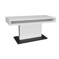 COUCHTISCH Lift Couchtisch rechteckig Schwarz, Weiß  - Schwarz/Weiß, Design, Holzwerkstoff/Metall (110/58-77/60cm) - MID.YOU