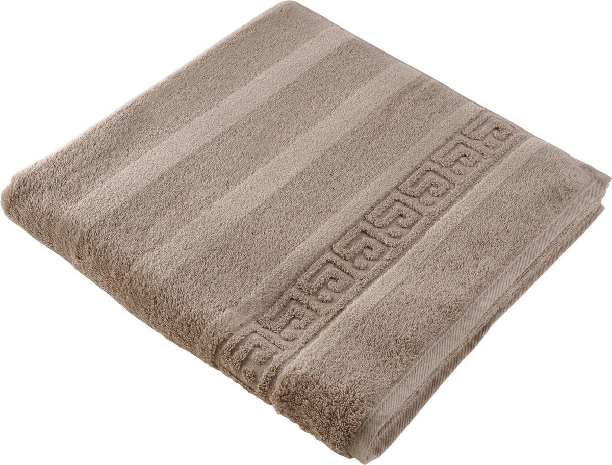 DUSCHTUCH Noblesse Uni  - Sandfarben, Basics, Textil (80/160cm) - Cawoe