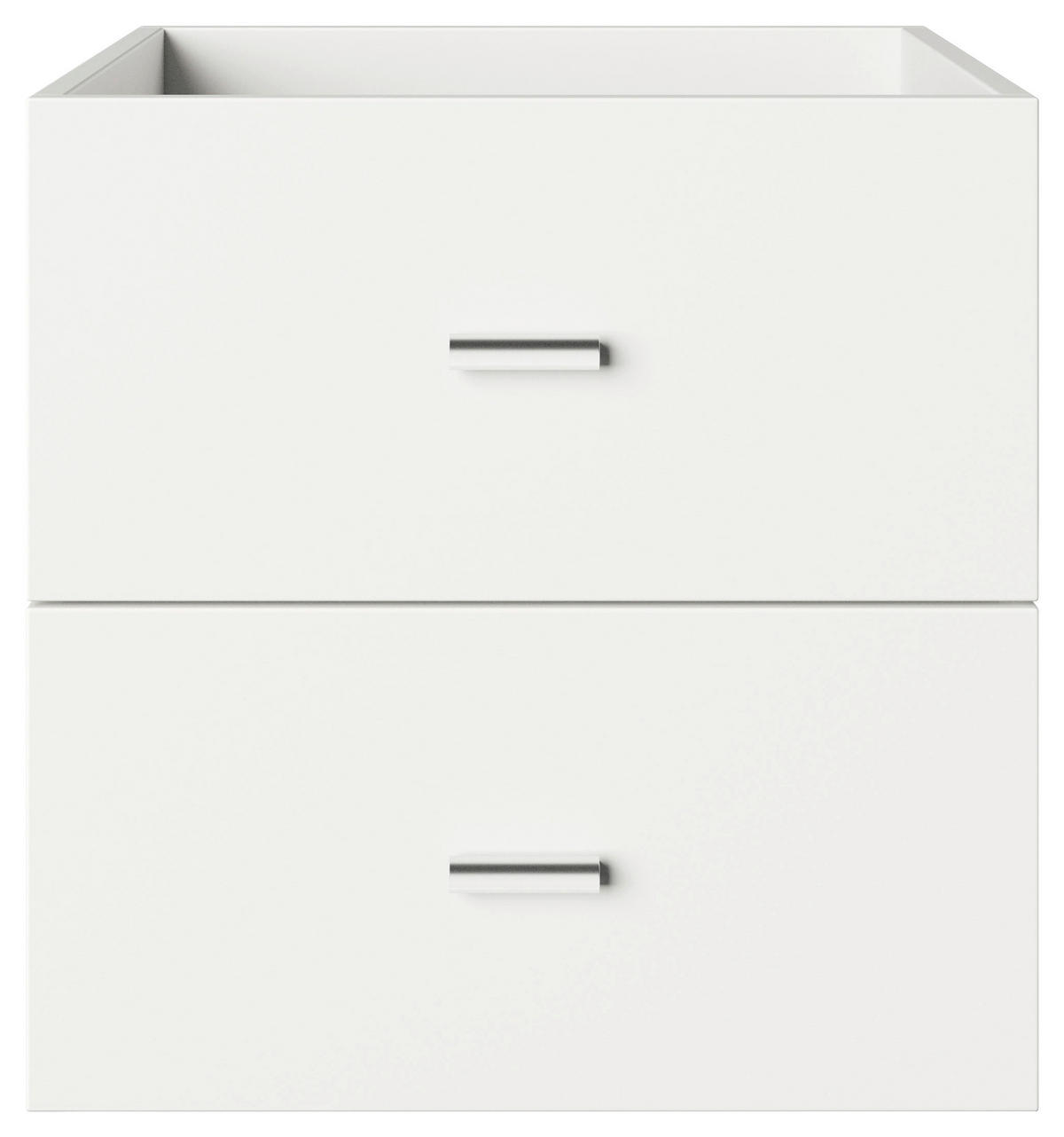 DOPPELSCHUBLADE - Silberfarben/Weiß, Basics, Holzwerkstoff/Kunststoff (34/34/33,4cm) - MID.YOU