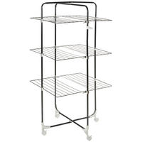 RUHASZÁRÍTÓ TORONY - fekete/antracit, Basics, műanyag/fém (71/65/136cm) - Homeware