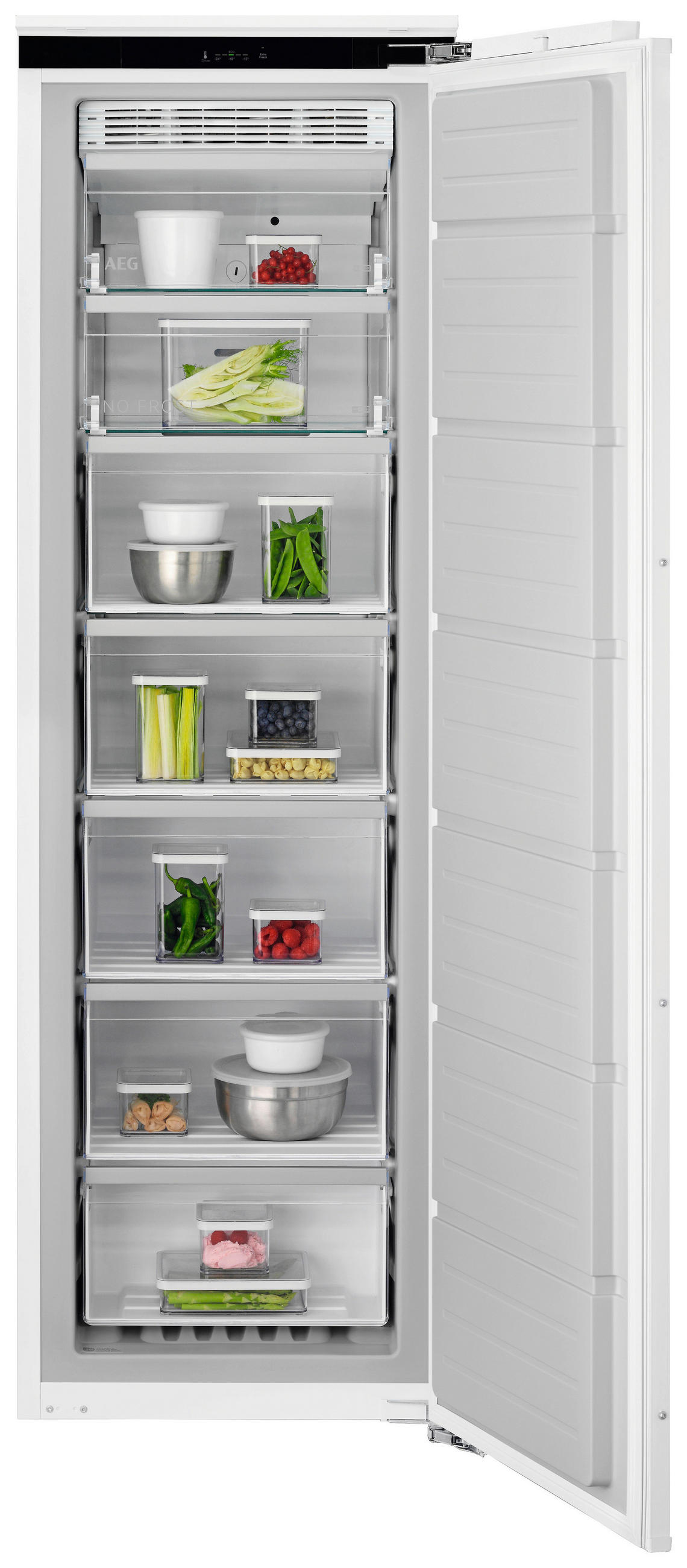 EINBAUGEFRIERSCHRANK NAB7N181EC  - Weiß, Basics, Kunststoff/Metall (55,7/176,9/54,9cm) - AEG