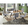 STUHL Webstoff Schwarz, Grau  - Schwarz/Grau, Design, Textil/Metall (46,5/87/64cm) - Voleo