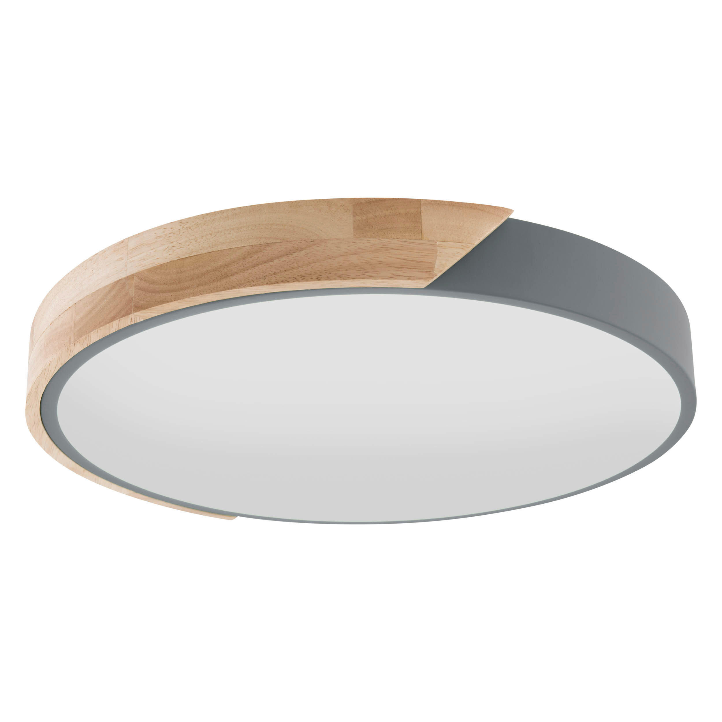 LED-DECKENLEUCHTE BORENO 52/5.5 cm   - Eichefarben/Transparent, Natur, Holz/Kunststoff (52/5.5cm) - Näve