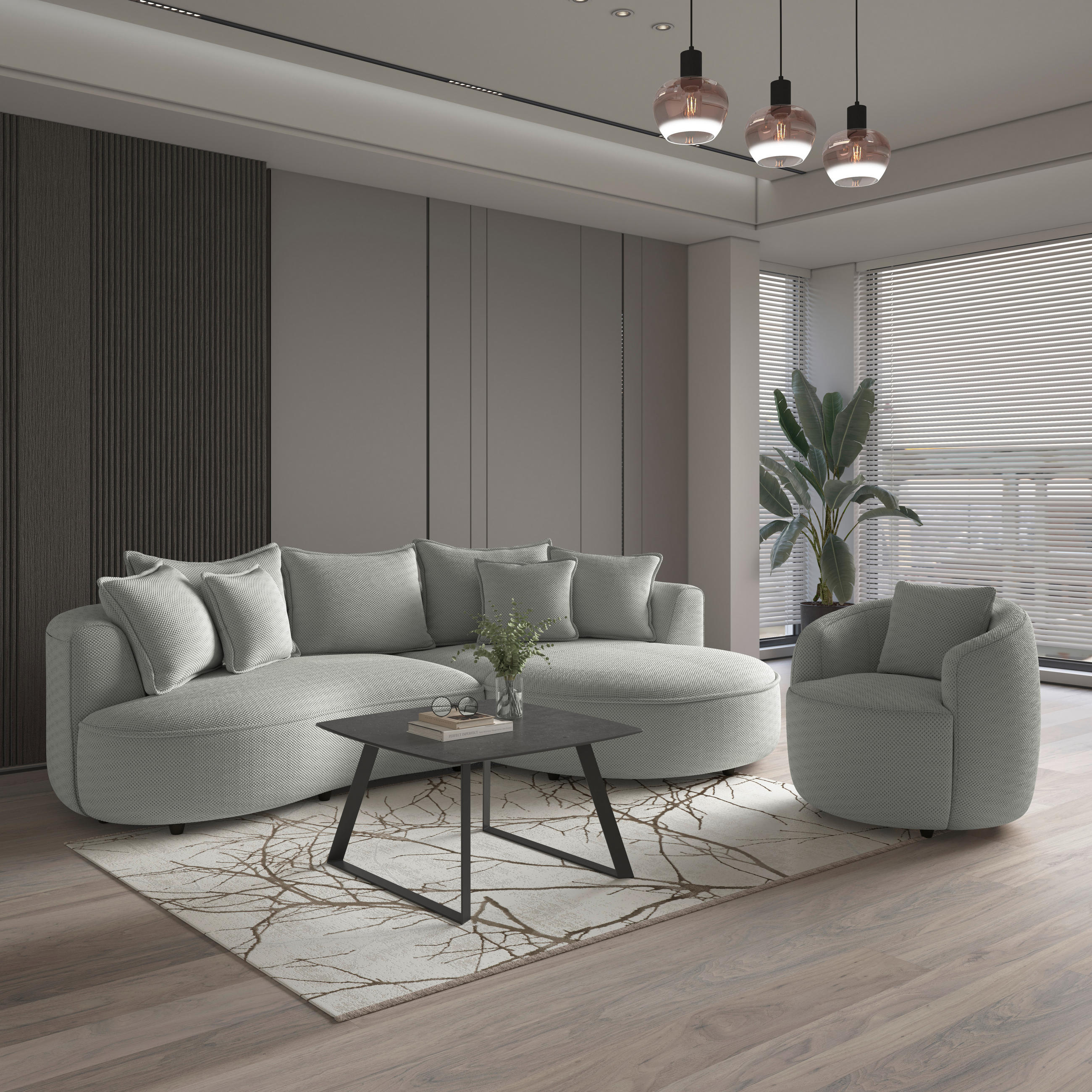 SESSEL in Velours, Struktur Jadegrün  - Jadegrün/Schwarz, Modern, Kunststoff/Textil (81/74/81cm) - Livetastic