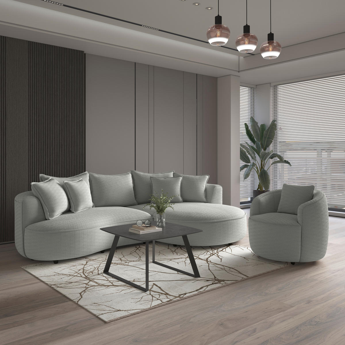SESSEL in Velours, Struktur Jadegrün  - Jadegrün/Schwarz, MODERN, Kunststoff/Textil (81/74/81cm) - Livetastic