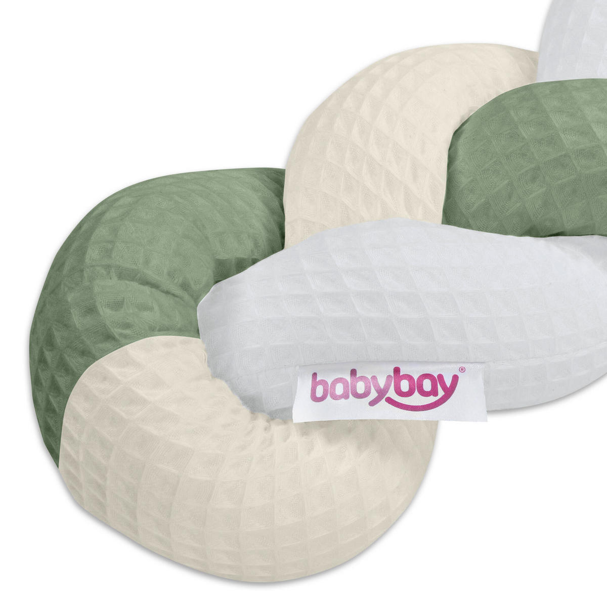 NESTCHENSCHLANGE  280/13/13 cm   - Jadegrün/Beige, Basics, Textil (280/13/13cm) - Babybay