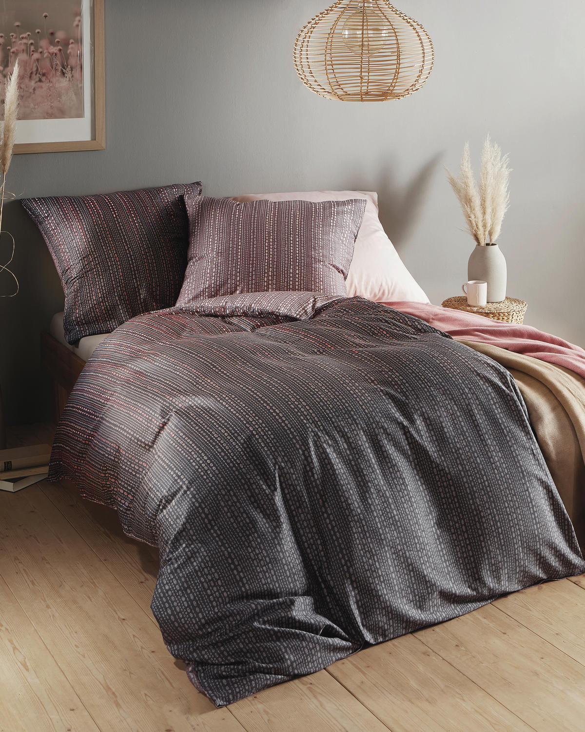 POSTELJINA VERTIGO 200/200 cm saten crvena  - crvena, Konvencionalno, tekstil (200/200cm) - Kaeppel