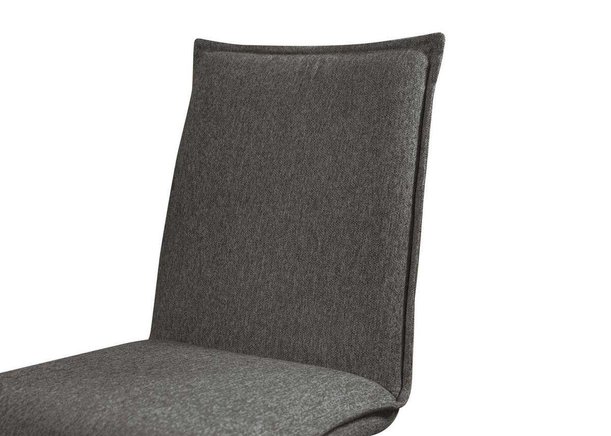 STUHL Webstoff Schwarz Buche massiv  - Schwarz, Basics, Holz/Textil (46/91/61cm) - Carryhome