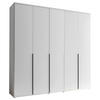 DREHTÜRENSCHRANK 225/225/52 cm 5-türig Weiß  - Schwarz/Weiß, MODERN, Holzwerkstoff/Kunststoff (225/225/52cm) - Livetastic