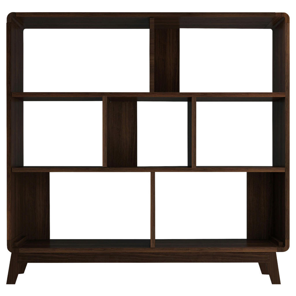 Thumbnail - Mid.you Regal, Walnuss, Holzwerkstoff, 2 Fächer, 122x126x29 cm, stehend, Wohnzimmer, Regale, Bücherregale