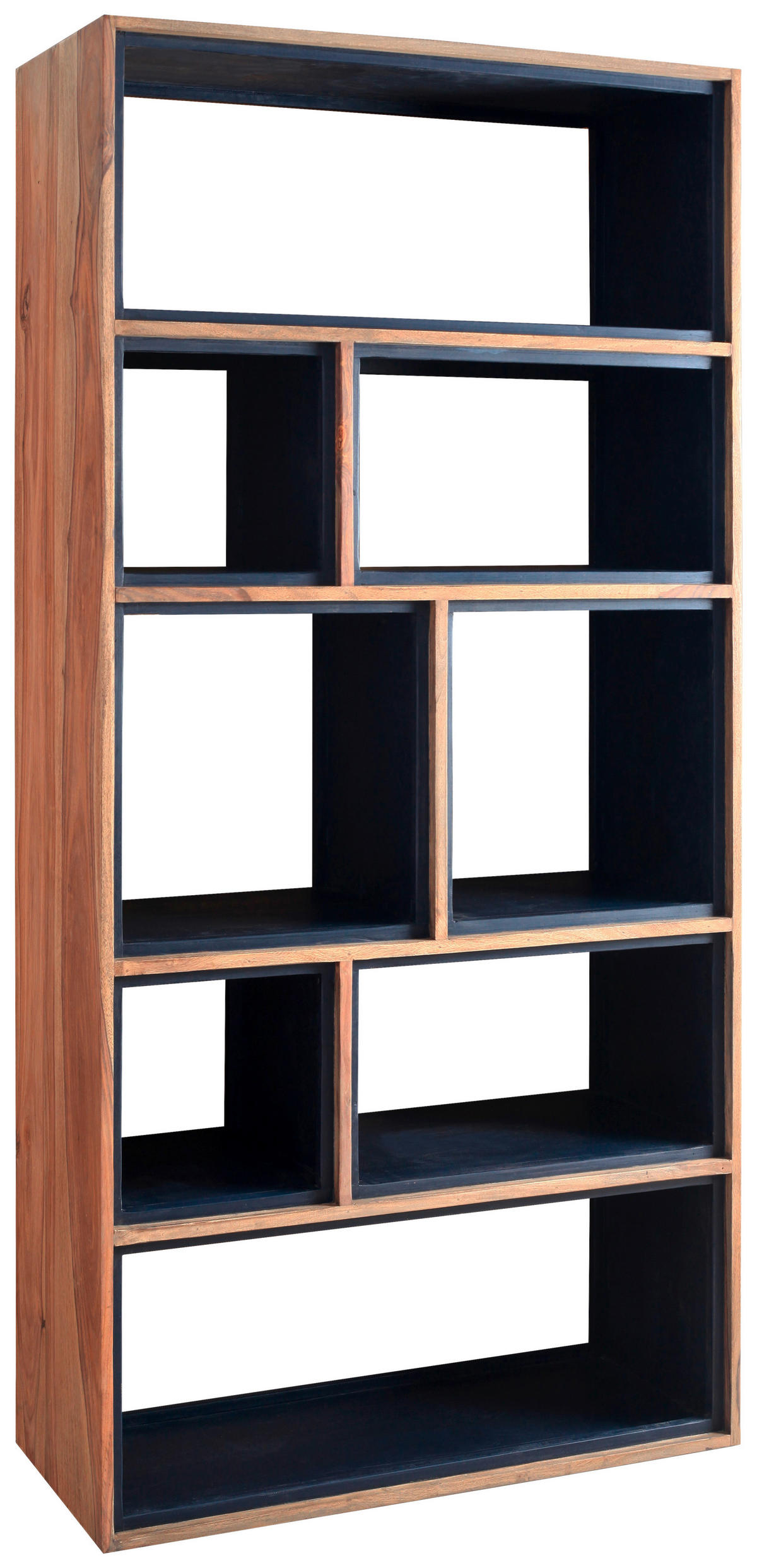 REGÁL, antracitová, farba indického palisandra, indický palisander, 90/180/35 cm - prírodná farba/antracitová, Lifestyle, drevo (90/180/35cm) - Landscape