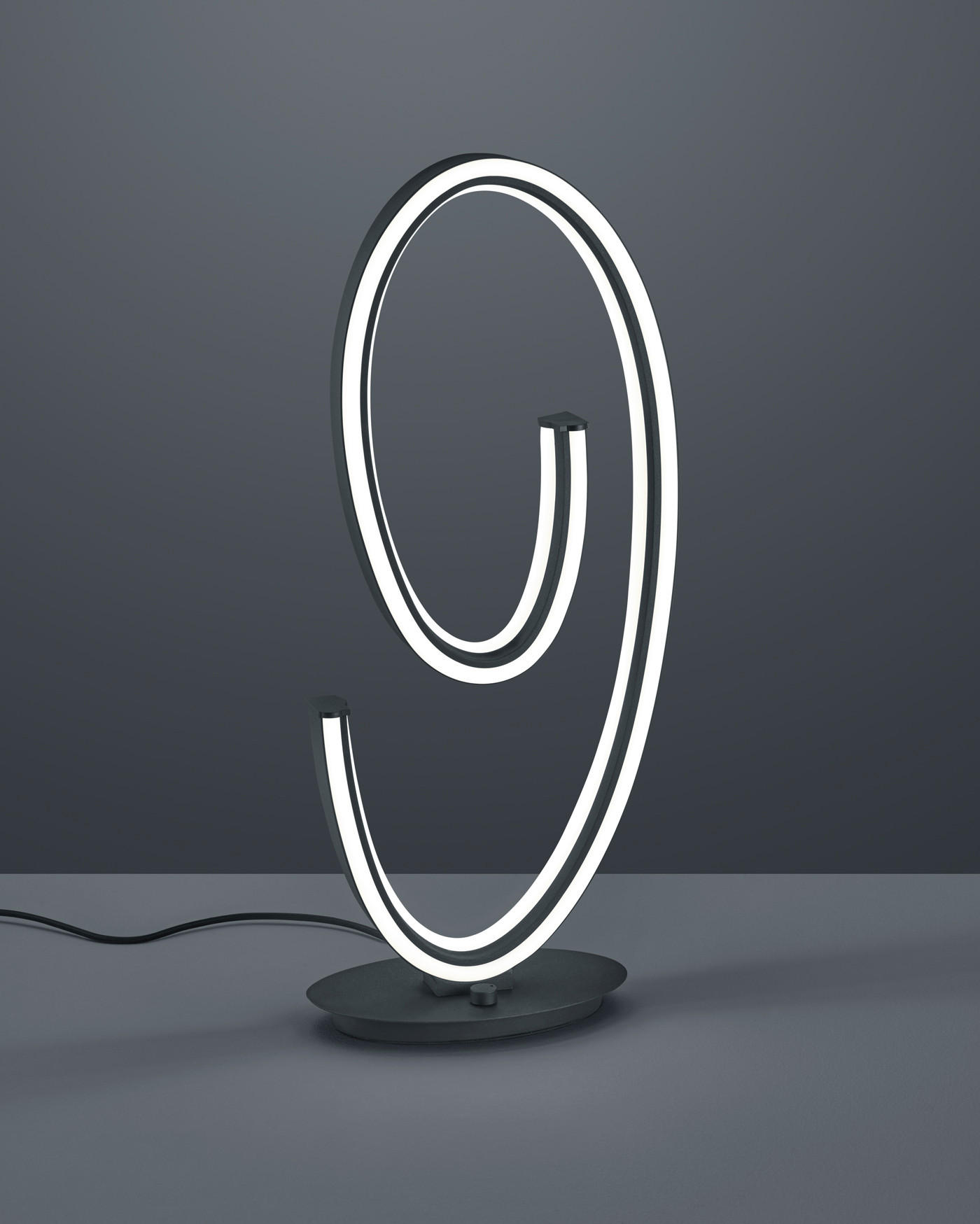 LED-TISCHLEUCHTE - Schwarz/Weiß, LIFESTYLE, Kunststoff/Metall (26/16/65cm) - Cinque