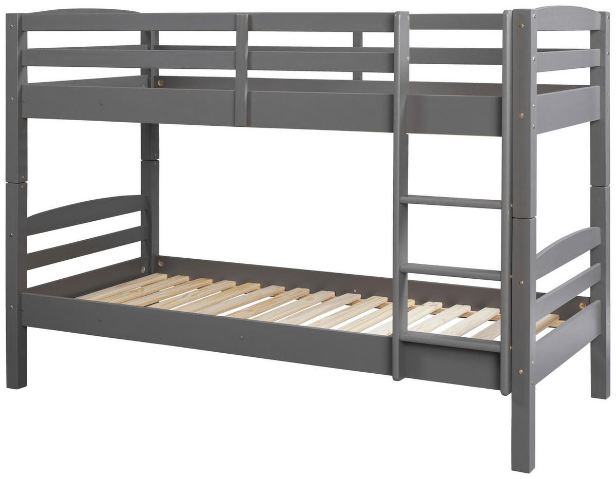 ETAGENBETT 90/200 cm Grau  - Grau, Modern, Holz (90/200cm) - MID.YOU
