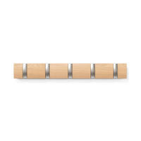 WANDGARDEROBE  in Esche Naturfarben, Nickelfarben  - Naturfarben/Nickelfarben, Basics, Holz/Metall (51/6/3cm) - Umbra