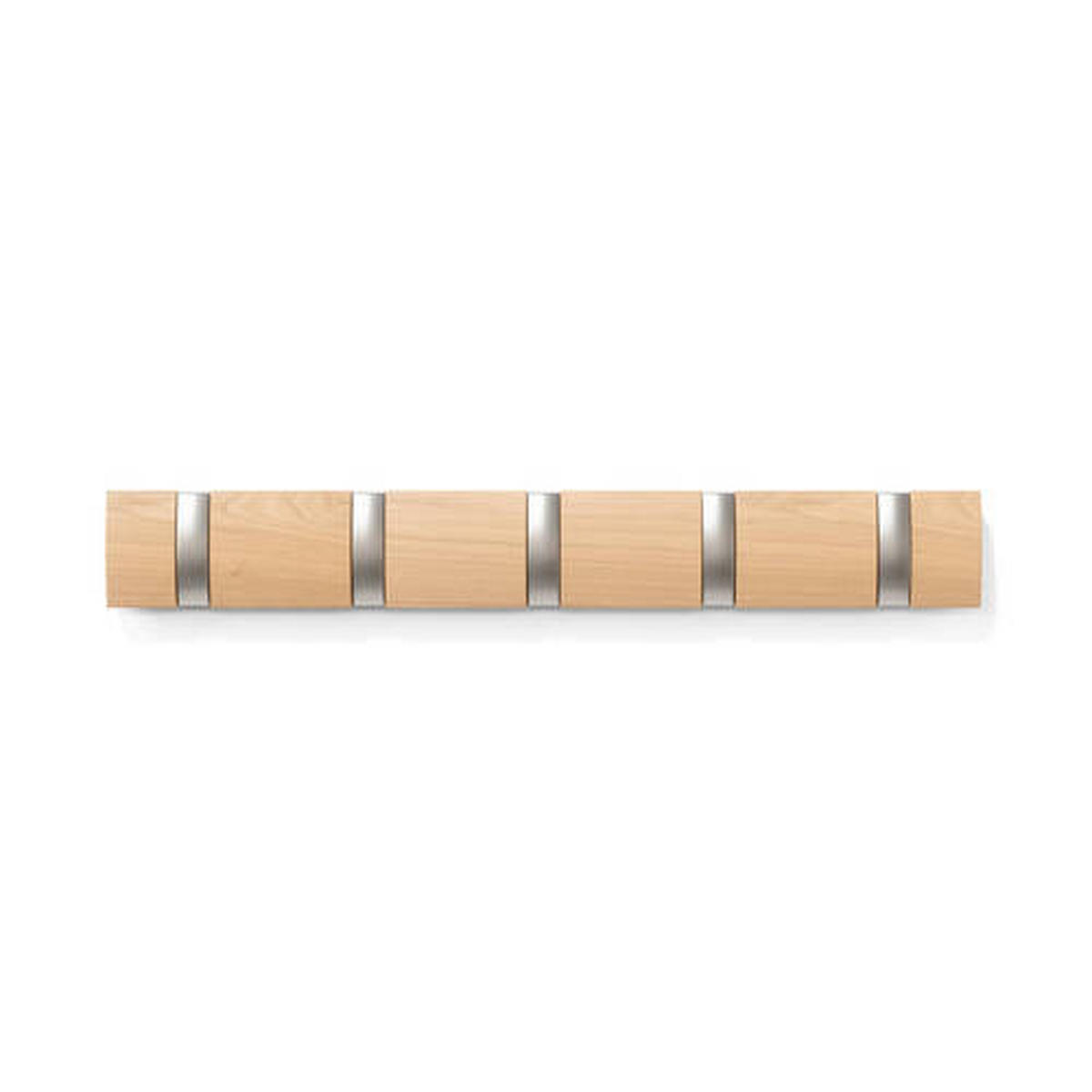 WANDGARDEROBE  in Esche Naturfarben, Nickelfarben  - Naturfarben/Nickelfarben, Basics, Holz/Metall (51/6/3cm) - Umbra