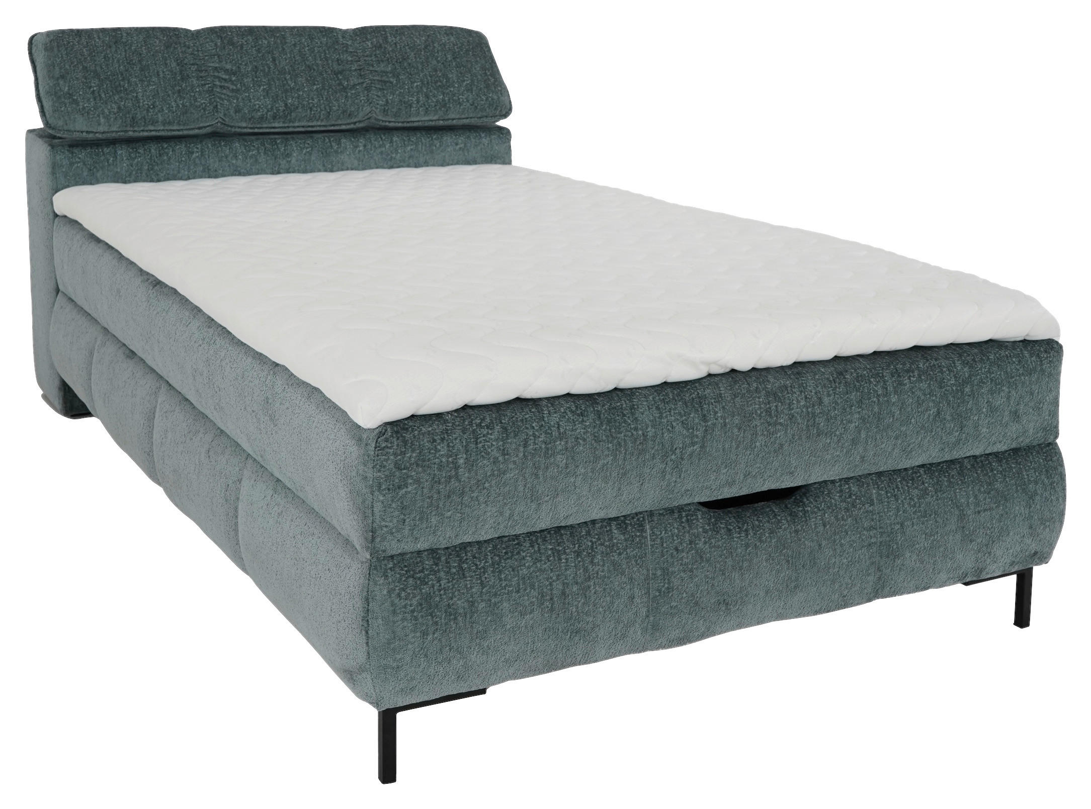 BOXSÄNG 140/200 cm  i blå, grön  - grön/blå, Klassisk, metall/trä (140/200cm) - Visionight