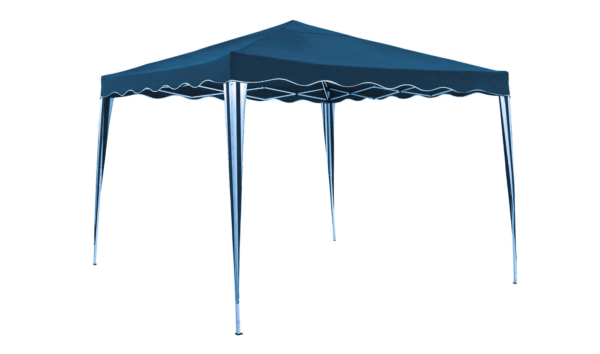 PAVILLON 295/260/295 cm Stahl  - Blau/Weiß, MODERN, Kunststoff/Metall (295/260/295cm) - Gardenson