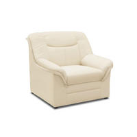 SESSEL in Lederlook Beige  - Beige/Schwarz, KONVENTIONELL, Kunststoff/Textil (95/89/90cm) - MID.YOU