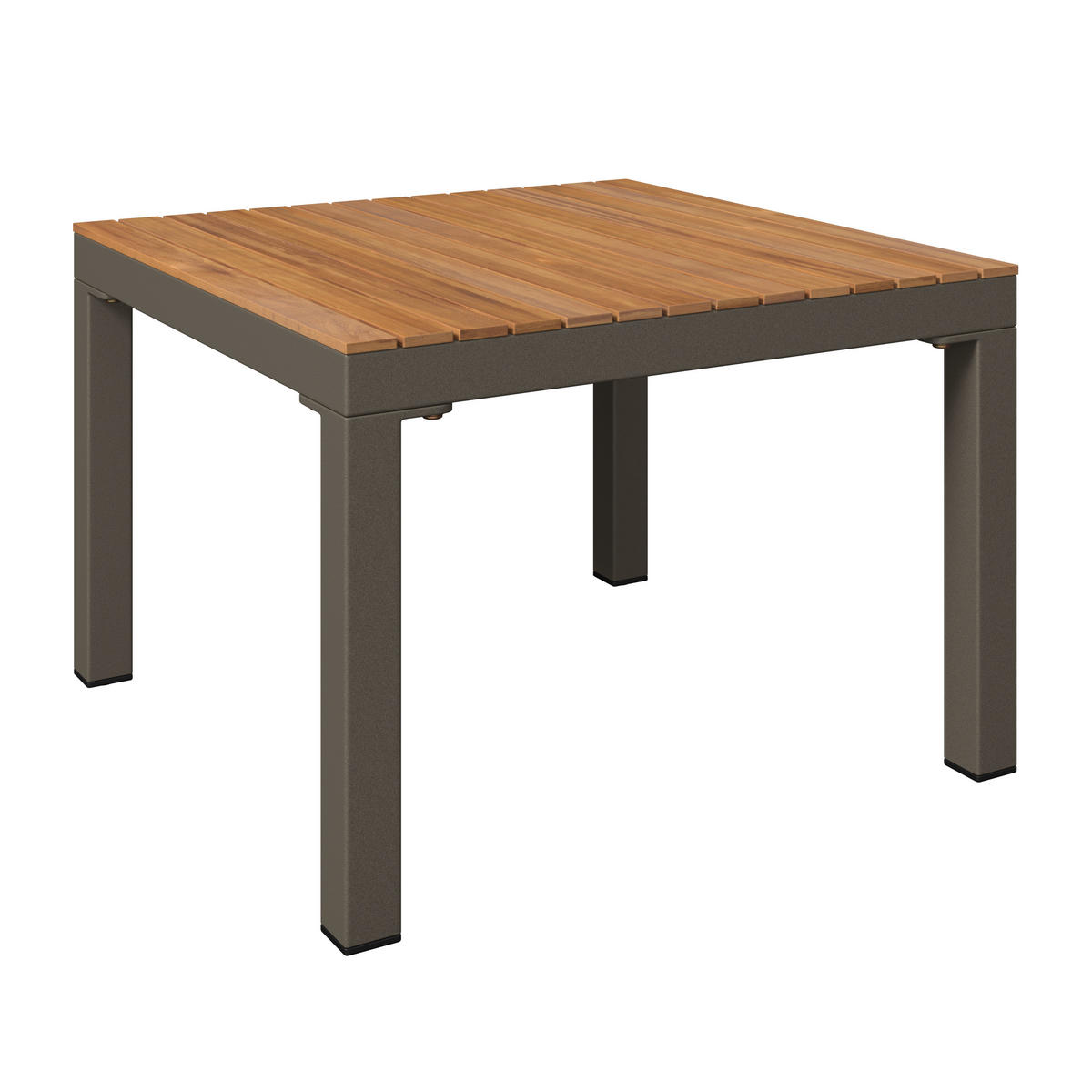 LOUNGEGARNITUR   57/35/57 cm Akazie vollmassiv Aluminium  - Beige/Beigebraun, MODERN, Holz/Textil (57/35/57cm) - Ambia Garden