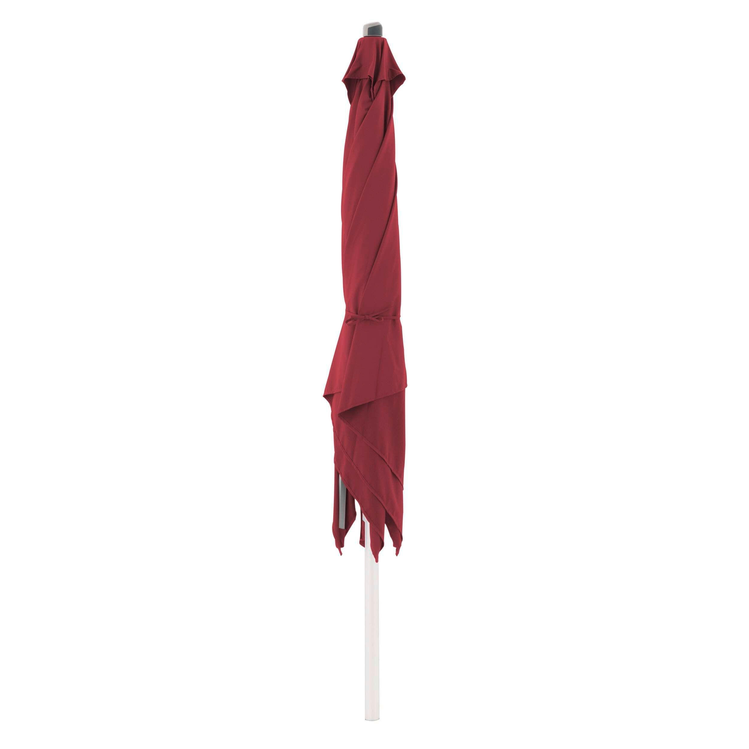 SONNENSCHIRM 240x240 cm Rot  - Silberfarben/Rot, KONVENTIONELL, Textil/Metall (240/240cm) - Doppler