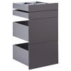 SCHUBLADENSET 45,3/83/46,8 cm   - Anthrazit Hochglanz, Konventionell, Holzwerkstoff (45,3/83/46,8cm) - Hom`in
