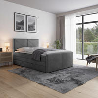 BOXSPRINGBETT 140/200 cm  in Hellgrau  - Hellgrau, Modern, Holz/Kunststoff (140/200cm) - MID.YOU