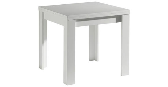 ESSTISCH in Holzwerkstoff 80(136)/80/78 cm  - Weiß, KONVENTIONELL, Holzwerkstoff (80(136)/80/78cm) - Carryhome