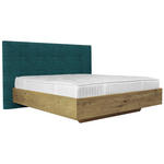 BOXSPRINGBETT 180/200 cm  in Petrol, Wildeiche  - Wildeiche/Petrol, Natur, Holz/Textil (180/200cm) - Valnatura
