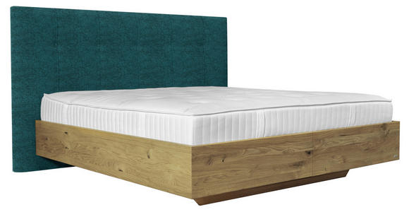 BOXSPRINGBETT 180/200 cm in Petrol, Wildeiche - Wildeiche/Petrol, Natur, Holz/Textil (180/200cm) - Valnatura
