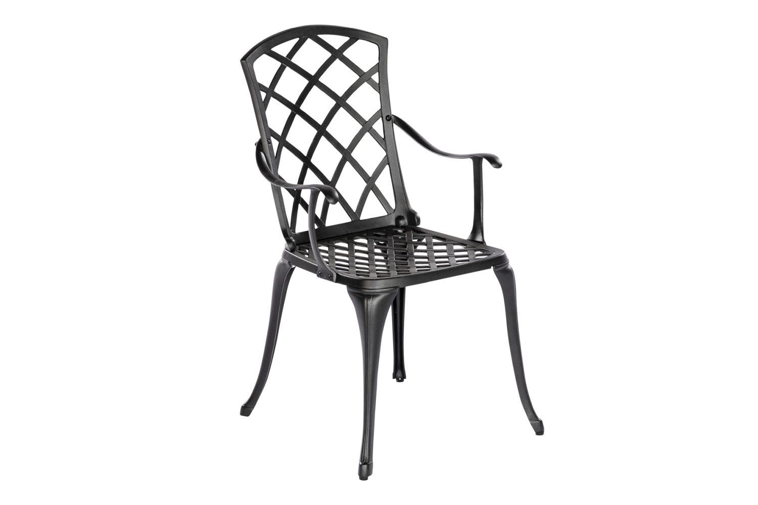 GARTENSESSEL Aluminium Graphitfarben  - Graphitfarben, ROMANTIK / LANDHAUS, Metall (50/55/88cm) - Gardenson