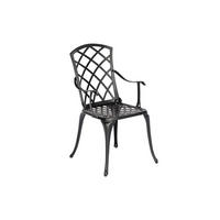 GARTENSESSEL Aluminium Graphitfarben  - Graphitfarben, ROMANTIK / LANDHAUS, Metall (50/55/88cm) - Gardenson