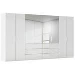 DREHTÜRENSCHRANK 400/223/61 cm,  in Weiß, Weiß Hochglanz, 8-türig  - Weiß Hochglanz/Weiß, Basics, Glas/Holzwerkstoff (400/223/61cm) - Novel