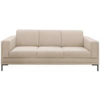 3-SITZER-SOFA in Webstoff Beige  - Beige/Silberfarben, Design, Textil/Metall (210/82/90cm) - LOOKS by W.Joop
