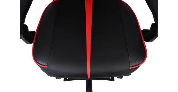 GAMINGSTUHL Rot, Schwarz Metall, Kunststoff, Textil   - Rot/Schwarz, MODERN, Kunststoff/Textil (59/107-117/58cm) - Carryhome