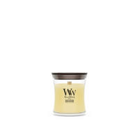 MIRISNA SVEĆA  svetložuta  - svetložuta, Osnovno, staklo/drvo (7/8/7cm) - WoodWick