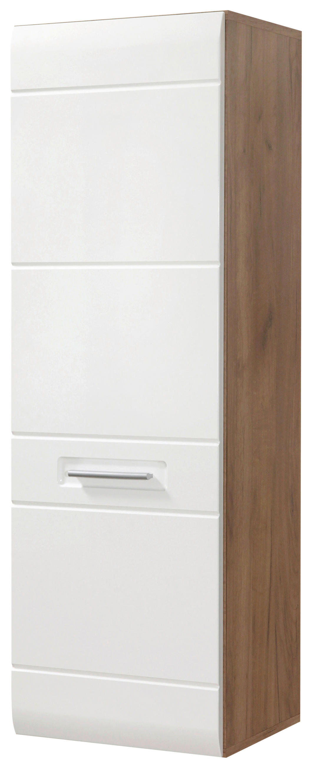 VISEČA OMARA 123,5/40/37 cm  - barve kroma/črna, Design, umetna masa/leseni material (123,5/40/37cm) - Xora