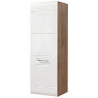 VISEČA OMARA 123,5/40/37 cm  - barve kroma/črna, Design, umetna masa/leseni material (123,5/40/37cm) - Xora