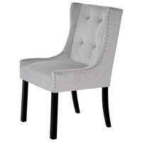 STUHL  in Samt  - Silberfarben/Schwarz, Modern, Holz/Textil (57/64/99cm) - Livetastic