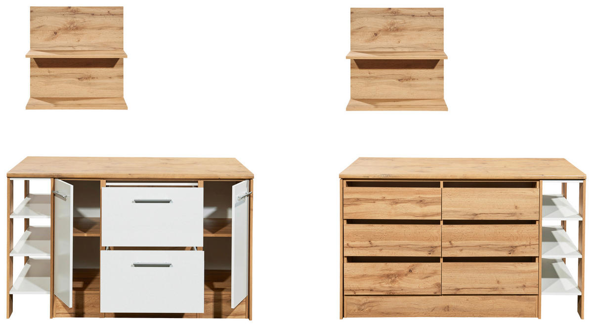 KÖKSÖ 150/90/90 cm  i vit  - vit/skogsek, Design, metall/trämaterial (150/90/90cm) - Respekta