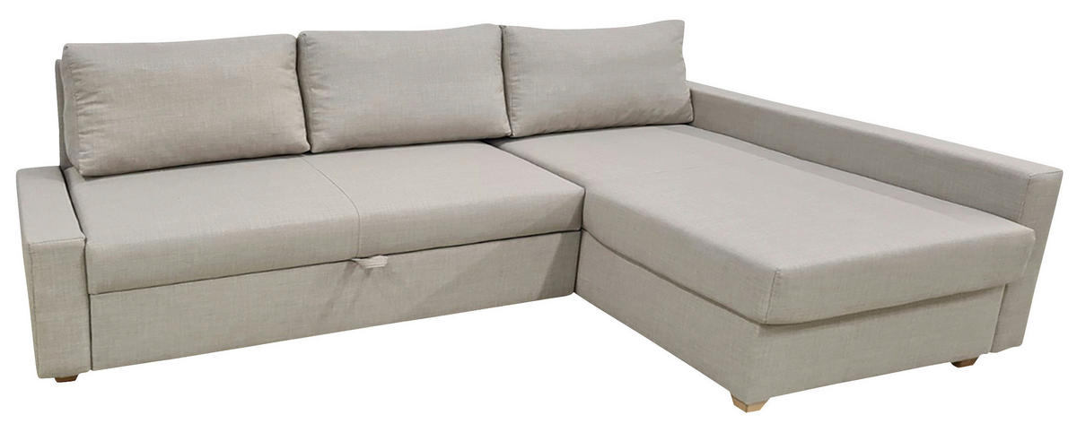 SEDEŽNA GARNITURA, bež  - barve hrasta/bež, Moderno, tekstil/les (230/155cm) - Ti'me