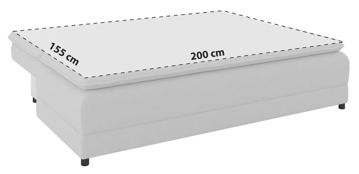 SCHLAFSOFA Webstoff Taupe  - Taupe/Schwarz, Modern, Kunststoff/Textil (202/73-92/105cm) - MID.YOU