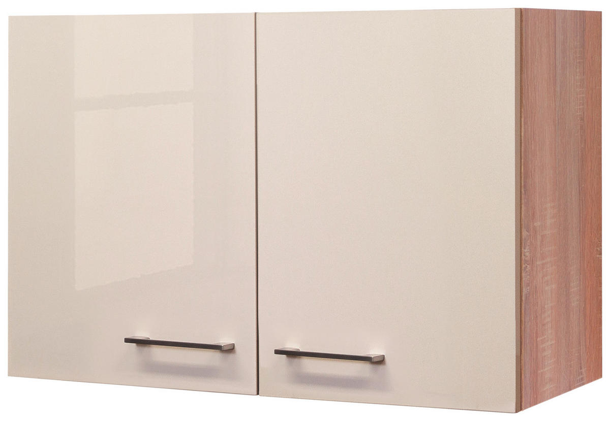 KÜCHENOBERSCHRANK 80/54,8/32 cm  in Sonoma Eiche, Kaschmir  - Kaschmir/Edelstahlfarben, MODERN, Holzwerkstoff/Metall (80/54,8/32cm) - FlexWell