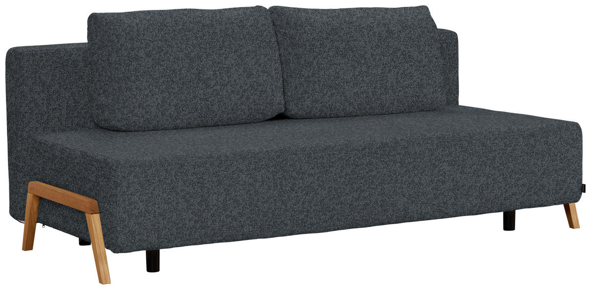 SCHLAFSOFA in Textil Dunkelgrau  - Dunkelgrau/Naturfarben, Design, Holz/Textil (211/88/102cm) - Niels Andersson