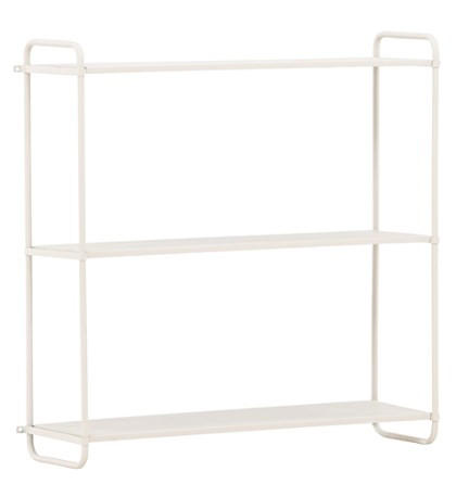 VÄGGHYLLA  62/63/18 cm  - vit, Design, metall (62/63/18cm) - Niels Andersson